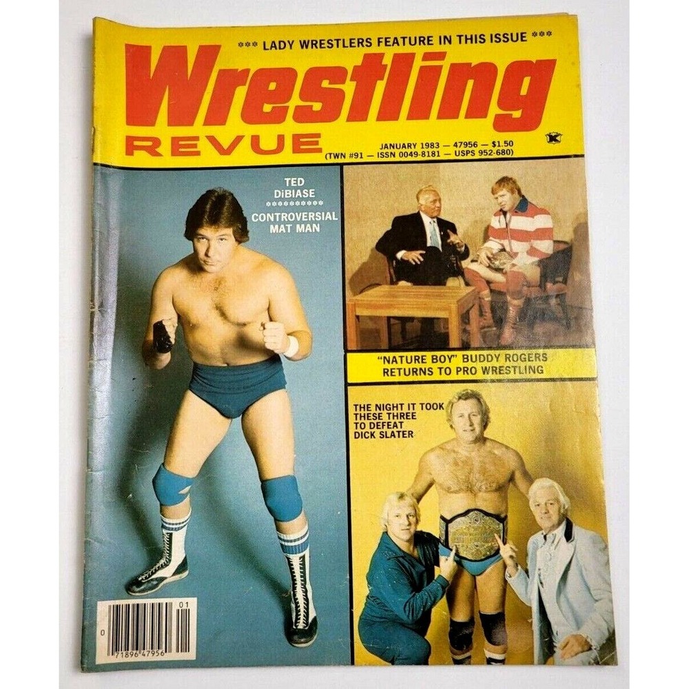 WRESTLING REVUE - JUNE 1983 - TED DIBIASE / BUDDY ROGERS / DICK SLATER / JYD